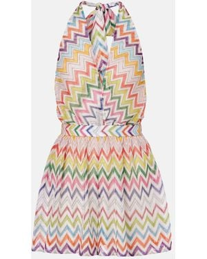 Missoni Zigzag Lame Romper - White