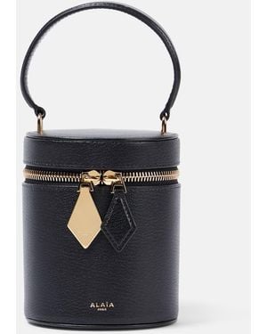 Alaïa Cube Mini Leather Vanity Bag - Black