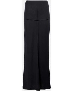 DIDU Wool Maxi Skirt - Black