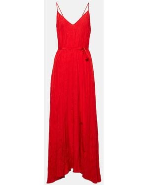 JOSEPH Daniele Silk Maxi Dress - Red