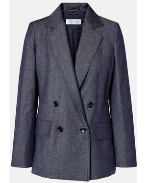Max Mara Locarno Virgin Wool Jacket - Blue