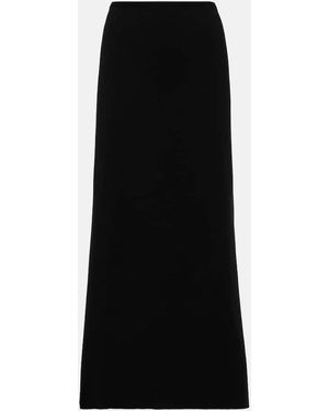 FFORME Isabella Wool And Cotton Maxi Skirt - Black