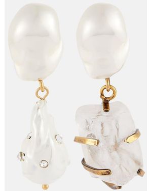Erdem Faux Pearl Drop Earrings - White