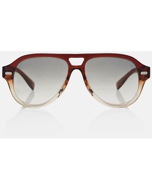 Brunello Cucinelli Paul Aviator Sunglasses - Brown