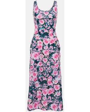Christopher Kane Floral Midi Dress - Purple