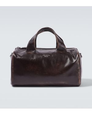 Prada Small Leather Duffel Bag - Black