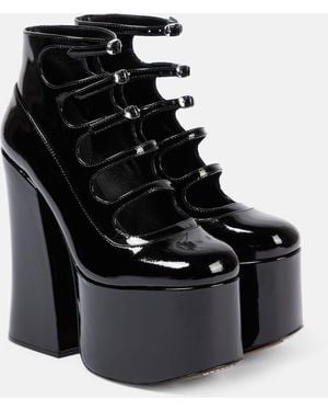 Marc Jacobs Kiki Patent Leather Platform Ankle Boots - Black