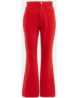 Alaïa Alaia High-rise Bootcut Jeans - Red