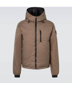 Canada Goose Lodge Hooded Down Jacket - Brown
