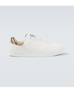 Burberry Set Check Leather Sneakers - White