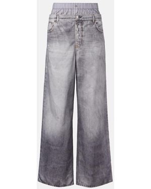 Acne Studios Printed Trompe L'Oeil Pants - Grey