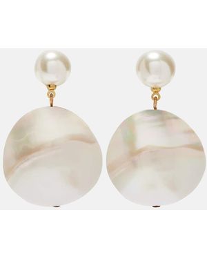 Jennifer Behr Nerine Mother-Of-Pearl Drop Earrings - White