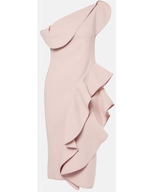 Maticevski Rhythm Ruffled Midi Dress - Pink