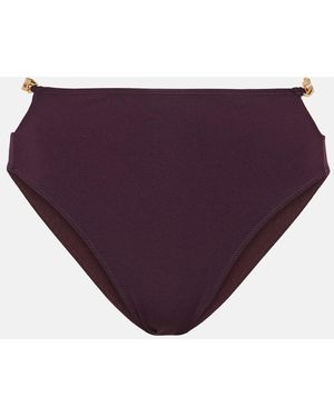Stella McCartney Chain-Trimmed Bikini Bottoms - Purple