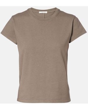 The Row Tori Cotton T-Shirt - Brown