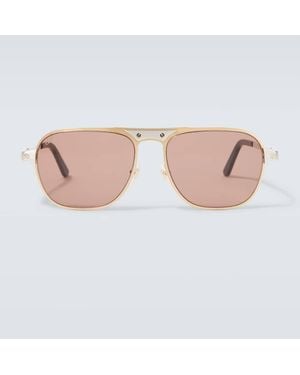 Cartier Santos De Cartier Rectangular Sunglasses - Pink