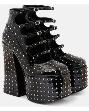 MARC JACOBS 靴 Kiki patent leather platform ankle 939860 Kiki patent leather platform ankle boots in black - Marc