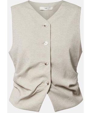 SIR. Leone Draped Vest - Natural