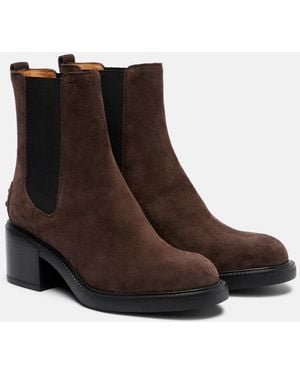Tod's 60 Suede Chelsea Boots - Brown