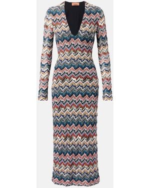 Missoni Zigzag Lame Midi Dress - Multicolour