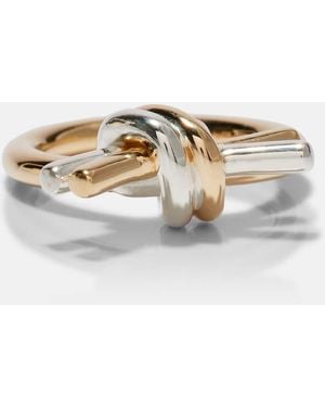 Bottega Veneta Knot-Plated Sterling Ring - Metallic