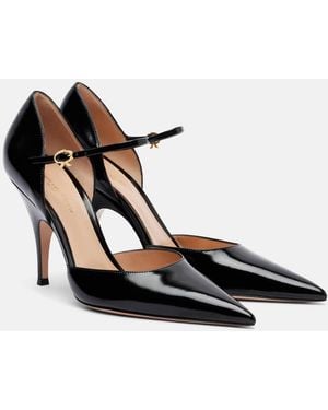 Gianvito Rossi Nuit 95 Patent Leather Pumps - Black
