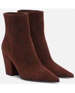 Gianvito Rossi Keinna 85 Suede Ankle Boots - Brown