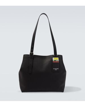 Balenciaga Credit Leather Tote Bag - Black
