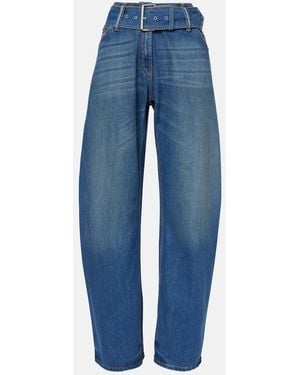 Acne Studios Belted Low-Rise Wide-Leg Jeans - Blue