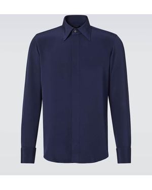 Thom Sweeney Silk Shirt - Blue