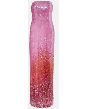 Jonathan Simkhai Leilani Ombre Sequined Gown - Pink