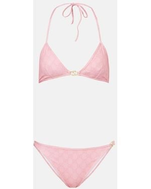 Gucci Gg Jersey Bikini - Pink