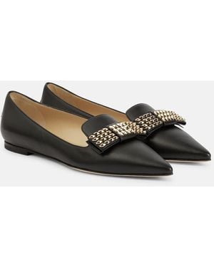 Jimmy Choo Gala Leather Flat - Black