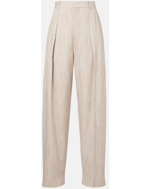 Bottega Veneta High-Rise Tapered Pants - White
