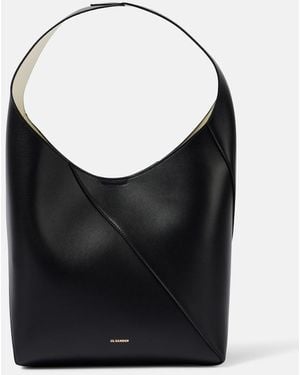 Jil Sander Vertigo Medium Leather Tote Bag - Black