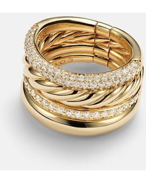 David Yurman Dy Mercer 18Kt Ring With Diamonds - Metallic