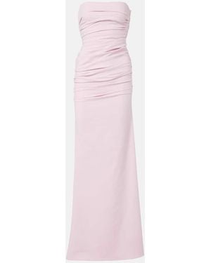 Maticevski Intoxicate Ruched Strapless Gown - Pink