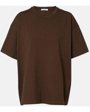 The Row Lavinia Oversized Cotton T-Shirt - Brown