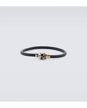 McQueen Skull Rubber Bracelet - White