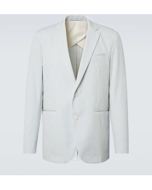Orlebar Brown Garret Cotton-Blend Seersucker Blazer - White