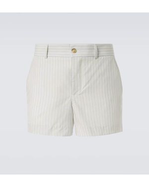 King & Tuckfield '70S Striped Shorts - White