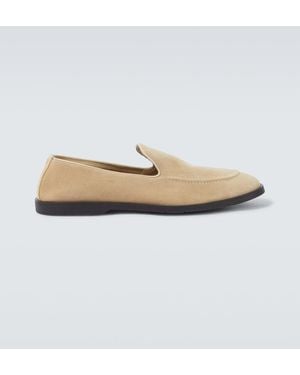 George Cleverley Cornwall Suede Loafers - White