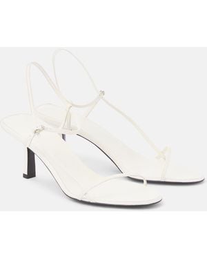 The Row Bare Leather Sandals - White