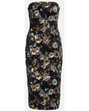 Max Mara Vacillo Sequined Midi Dress - Black