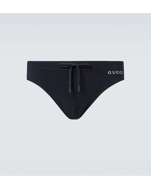 Gucci Logo Swim Briefs - Black