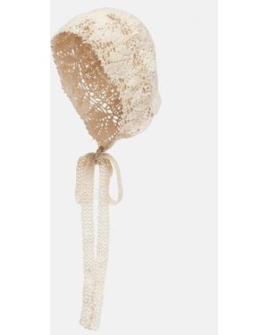 Magda Butrym Crochet Cotton Hood - White