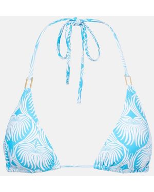 Melissa Odabash Cancun Printed Bikini Top - Blue