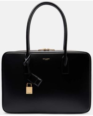 Saint Laurent Sac De Jour Leather Tote Bag - Black
