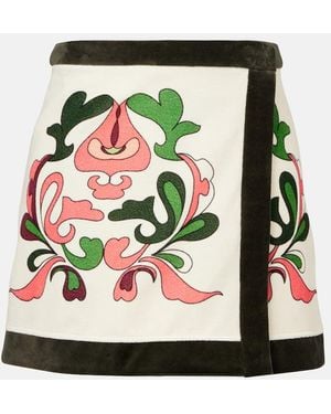 Adriana Degreas Inamorata Cotton-Blend Miniskirt - Black