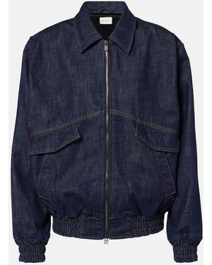 Magda Butrym Oversized Denim Bomber Jacket - Blue